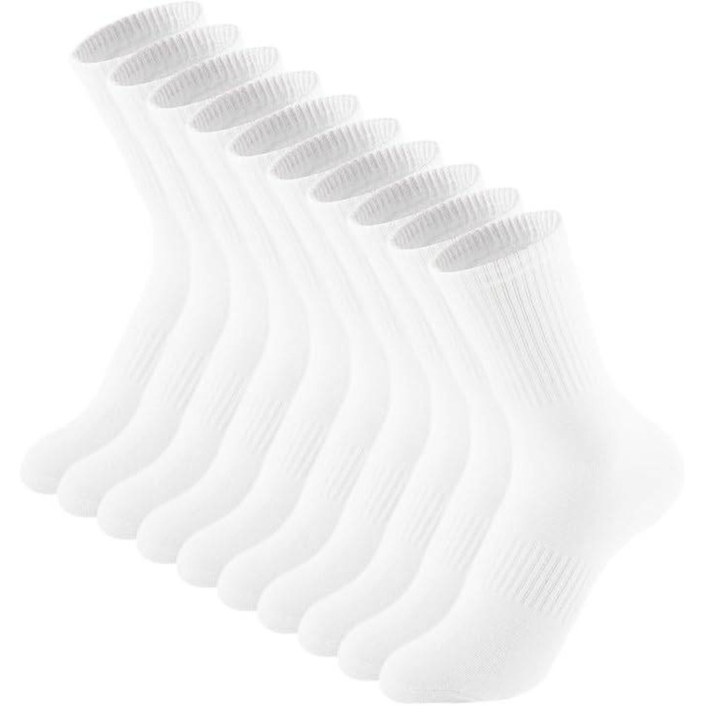 Irisbear Womens 6-9 Crew Socks Casual Athletic Gym LightWeight Thin Cotton Socks